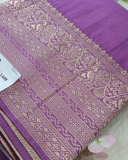 Banarasi Crape Silk saree with Jalli Design - BBS078