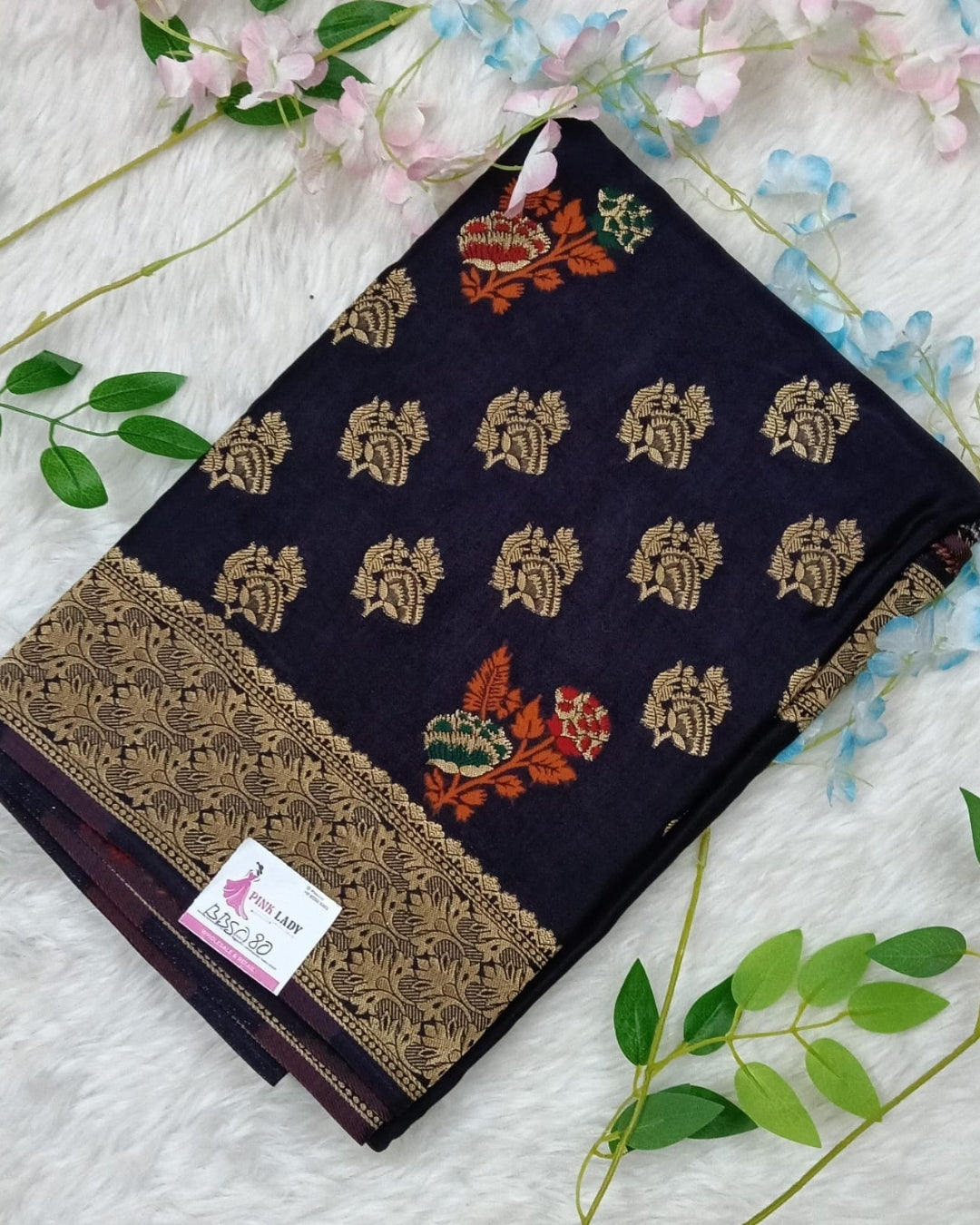 Banarasi Weaving Saree with Big buta - BBS080