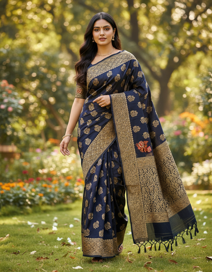 Banarasi Weaving Saree with Big buta - BBS080
