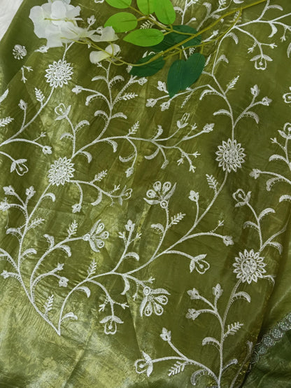 Designer Saree with Pearls Handwork Border - BBS108C