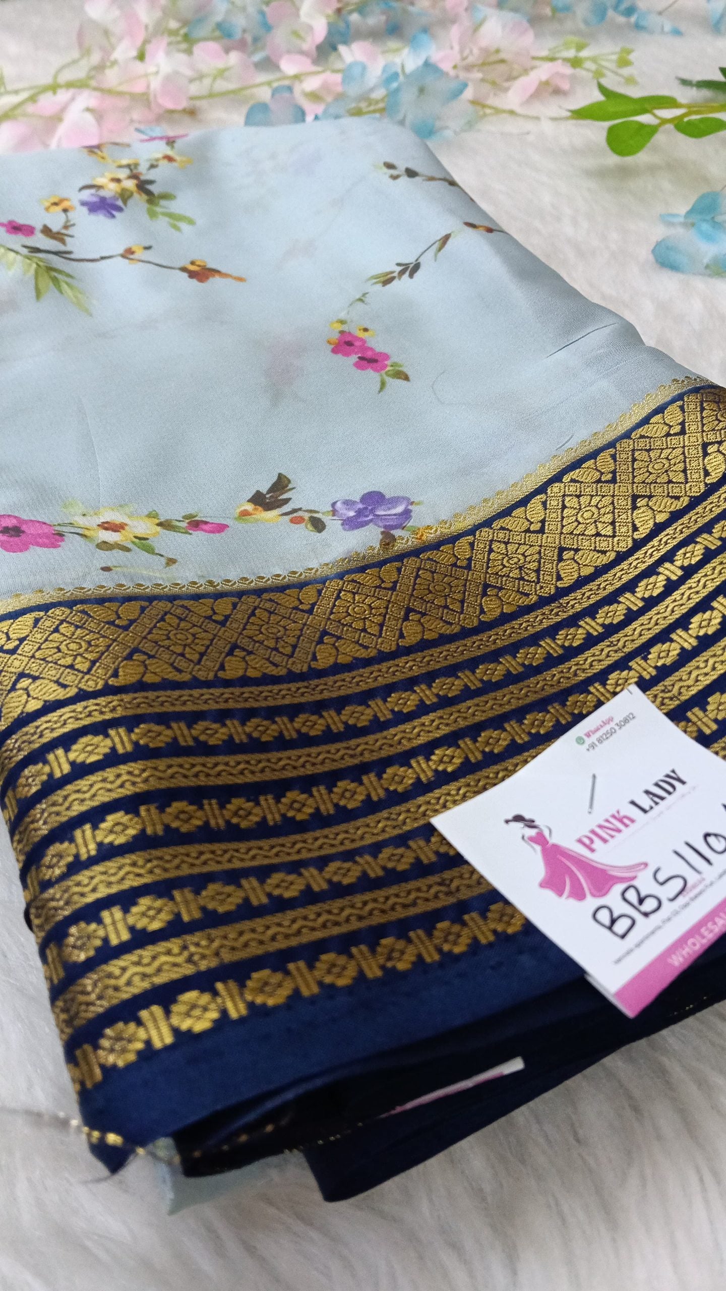 Semi Mysore Crape Silk Saree - BBS110A