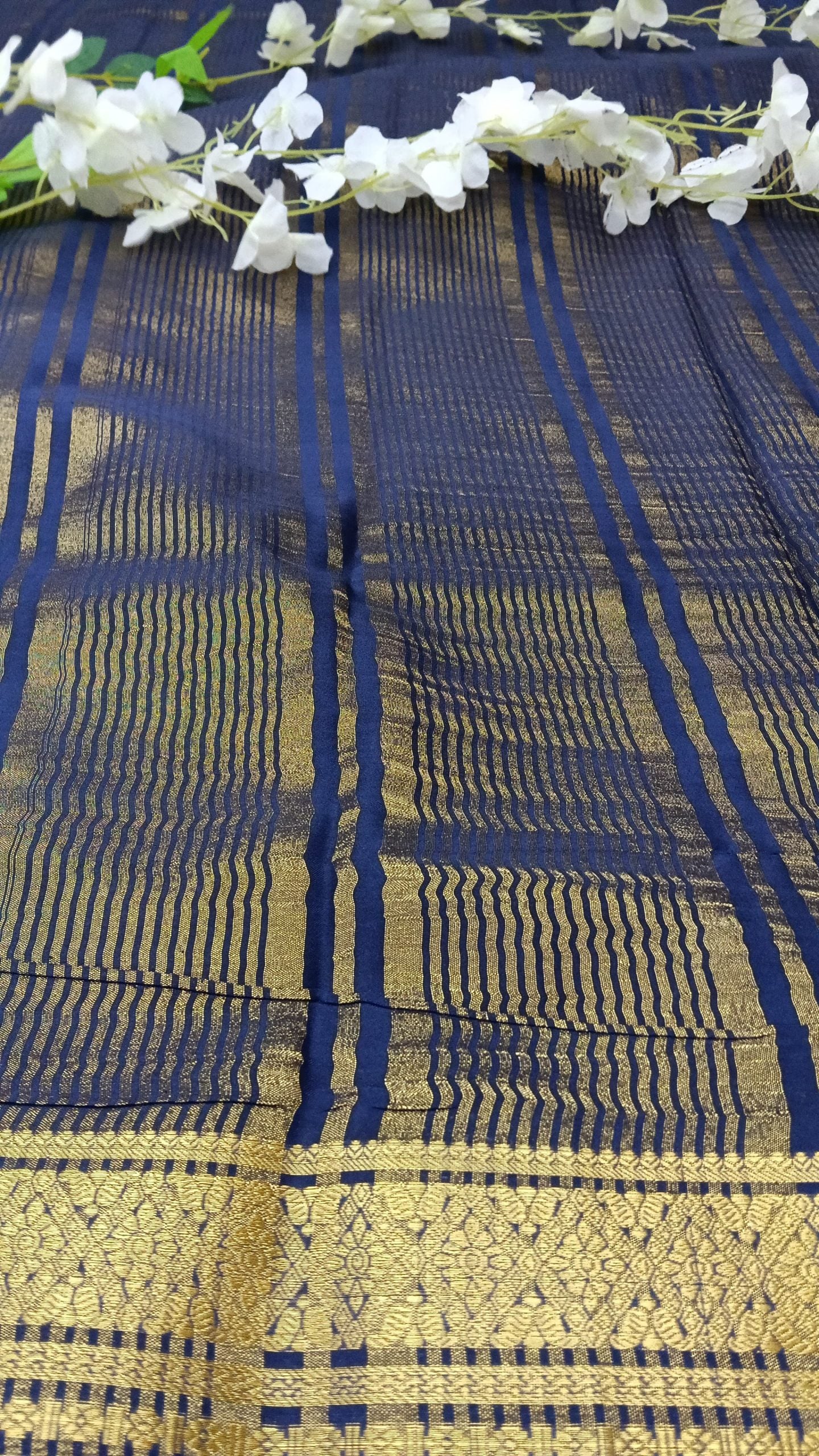 Semi Mysore Crape Silk Saree - BBS110A