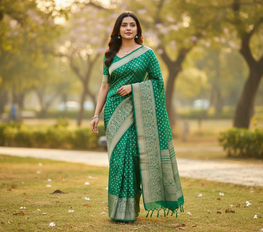 Banarasi chiffon Georgette saree with Kanchi border - BBS115B
