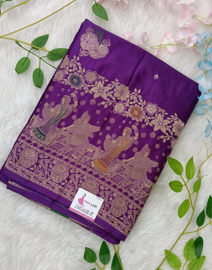 Banarasi Pure Khadi Georgette Saree with marriage theme - BBS116A