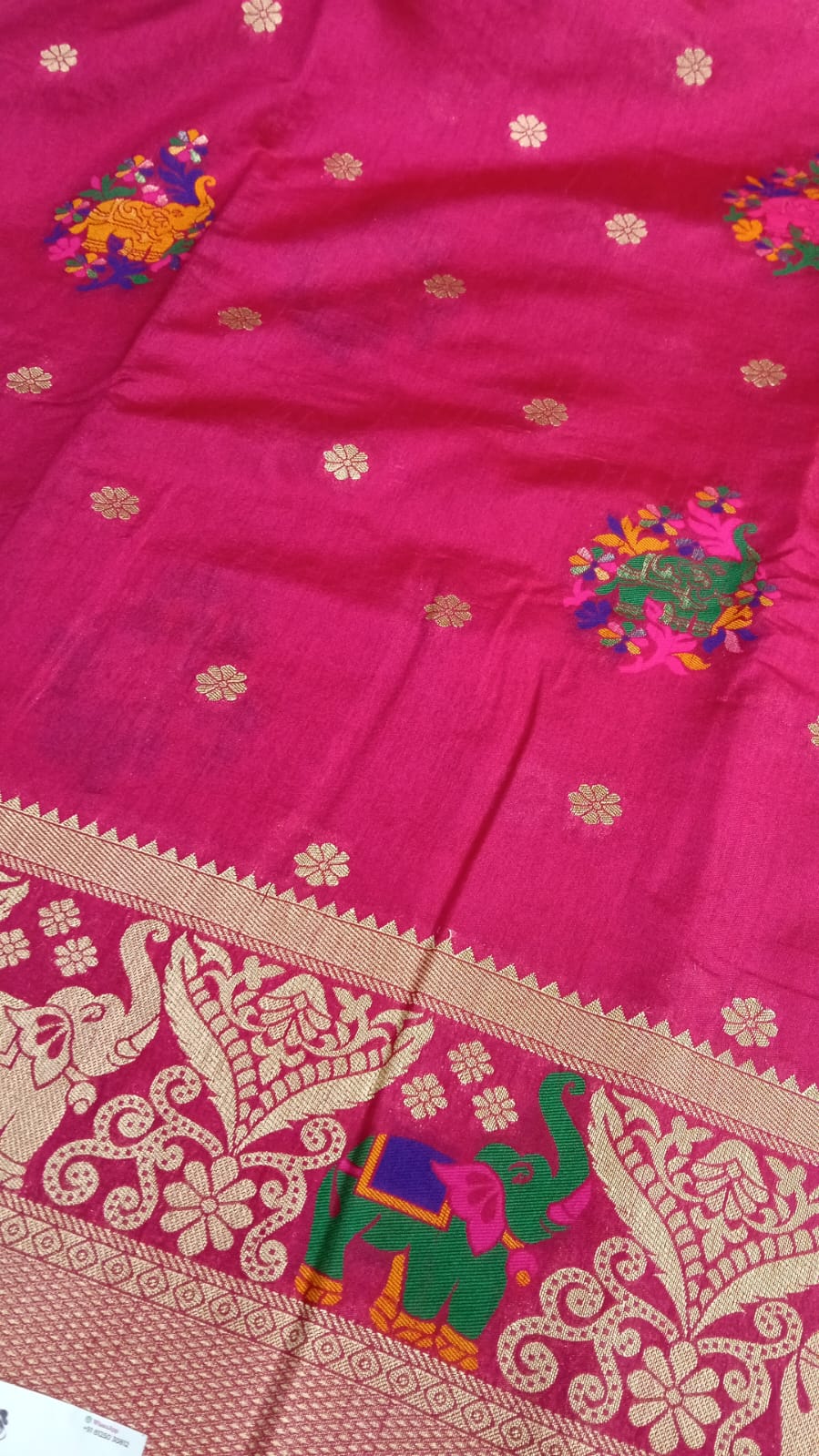 Banarasi Dola silk saree with Double Border - BBS117A