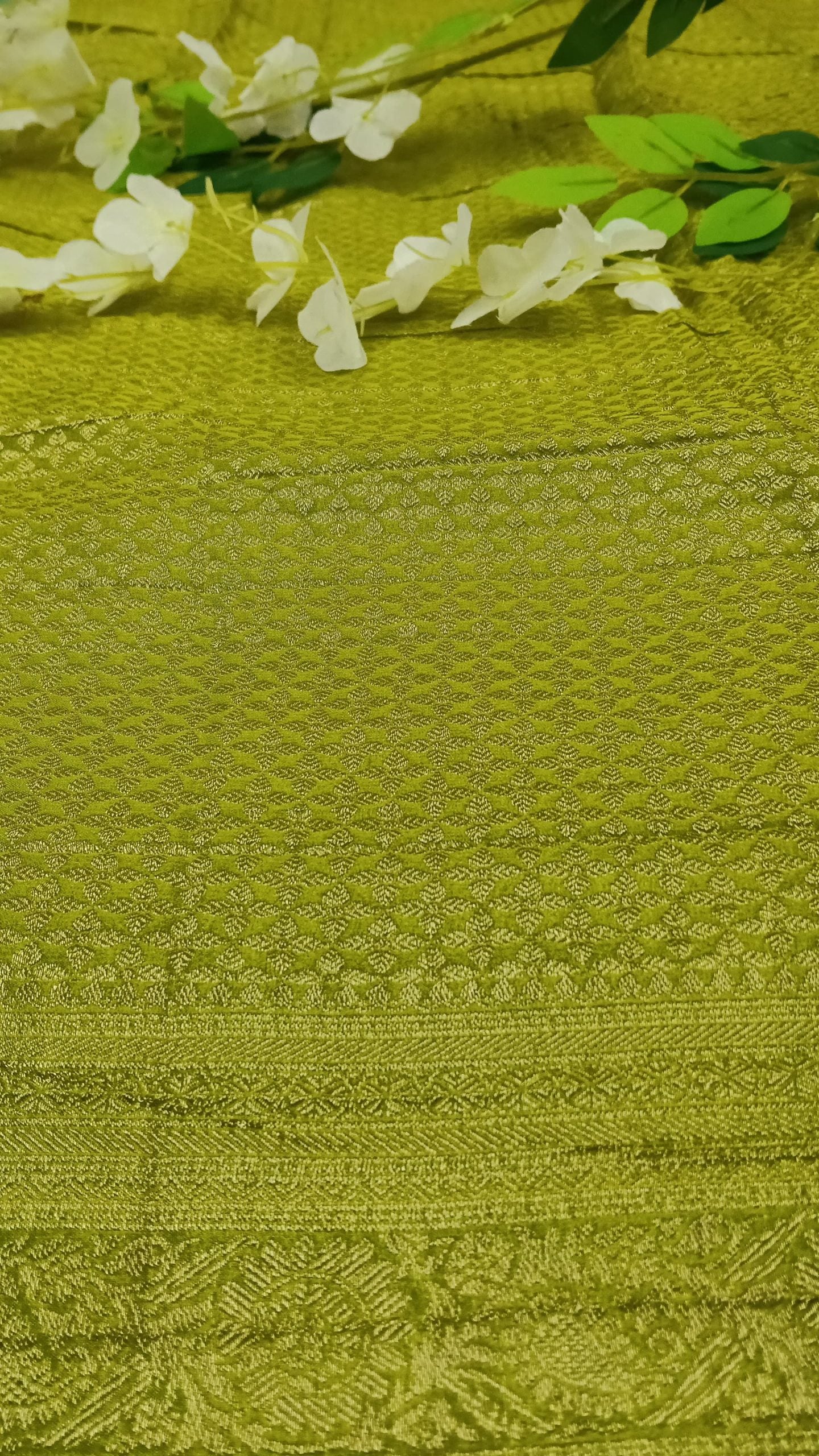 Banarasi Malai Crush Georgette with jaali design with kanchi Border - BBS121B