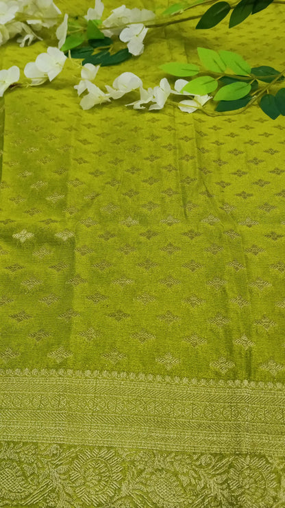Banarasi Malai Crush Georgette with jaali design with kanchi Border - BBS121B