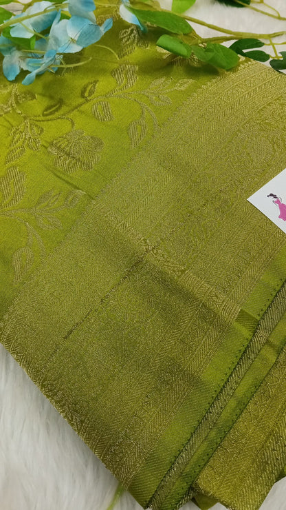 Banarasi Malai Crush Georgette with jaali design with kanchi Border - BBS121B