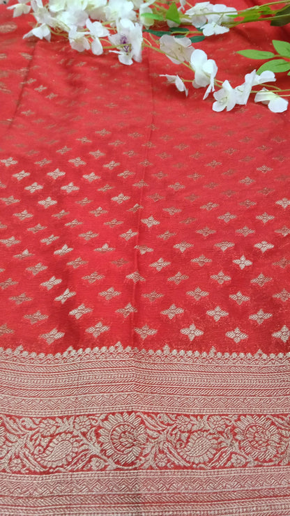 Banarasi Malai Crush Georgette with jaali design with kanchi Border - BBS121C