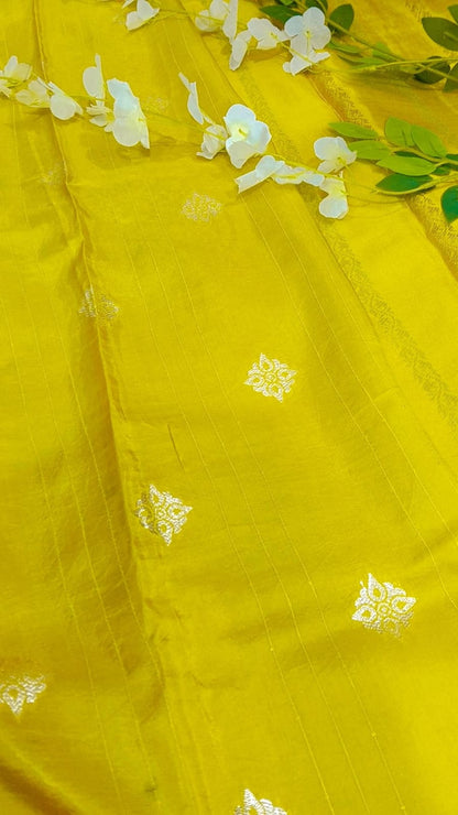Banarasi Raw Mango Saree with Scallop border Design - BBS123C