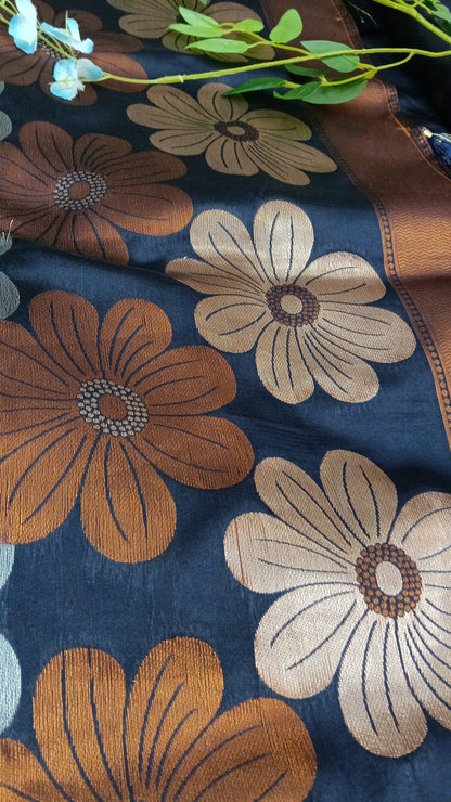 Banarasi soft Silk Saree with Weaving - BBS124B