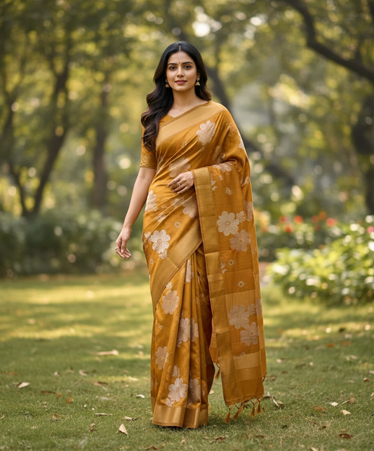 Banarasi soft Silk Saree with Weaving - BBS124D