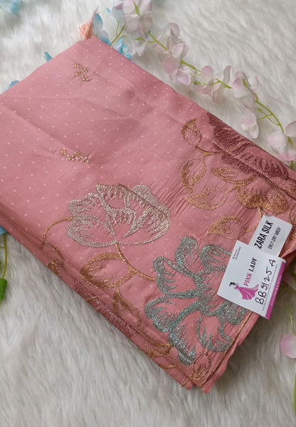 Fancy Saree with Self Design and Handwork - BBS125A