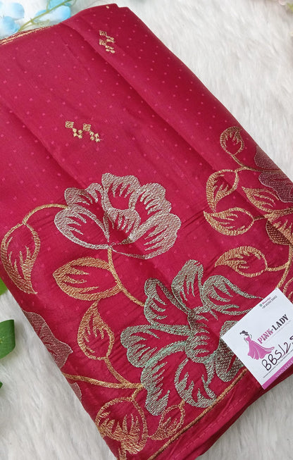 Fancy Saree with Self Design and Handwork - BBS125B