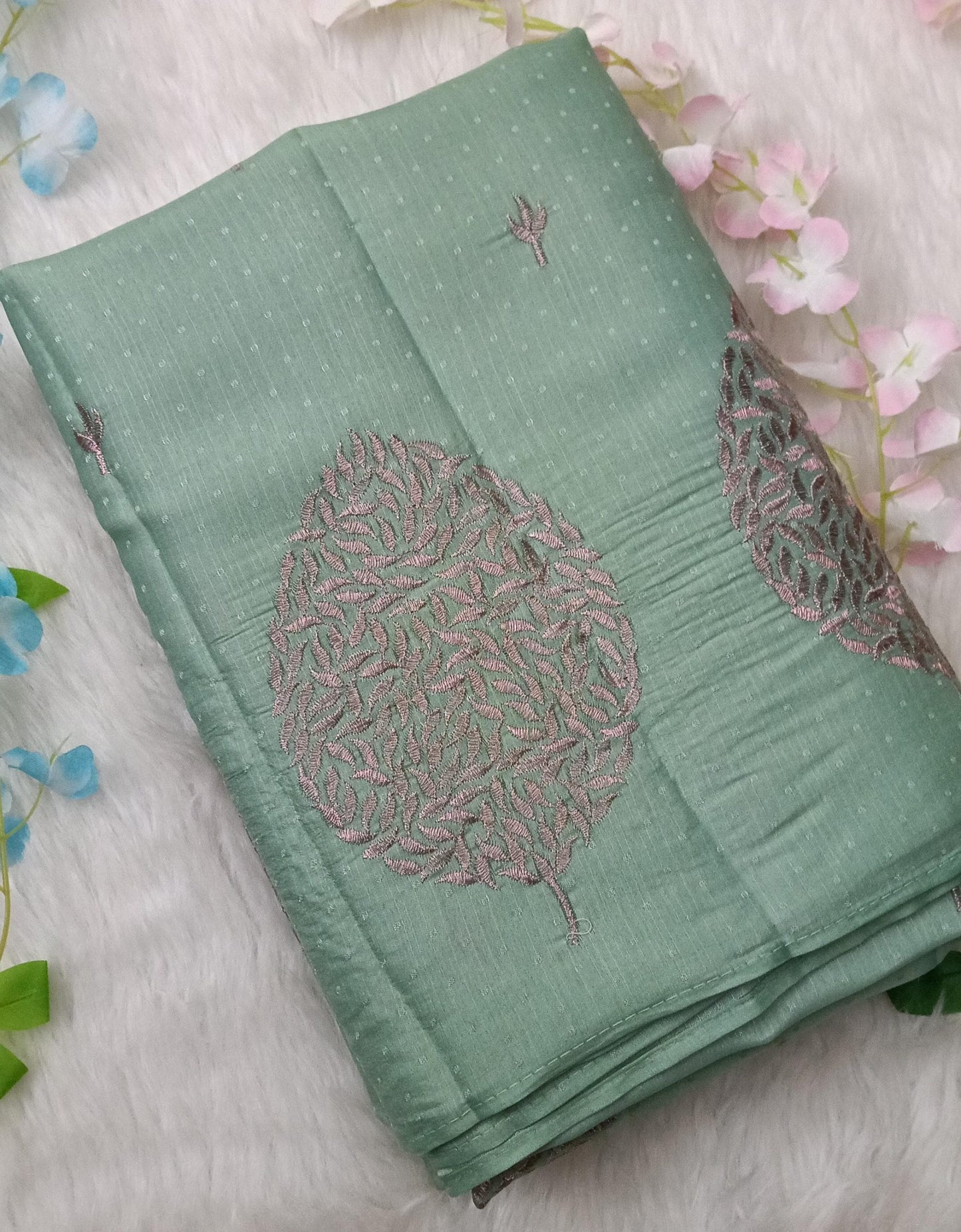 Fancy Saree with Self Design and Handwork - BBS126C