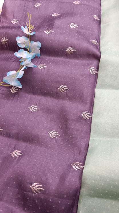 Fancy Saree with Self Design and Handwork - BBS126C