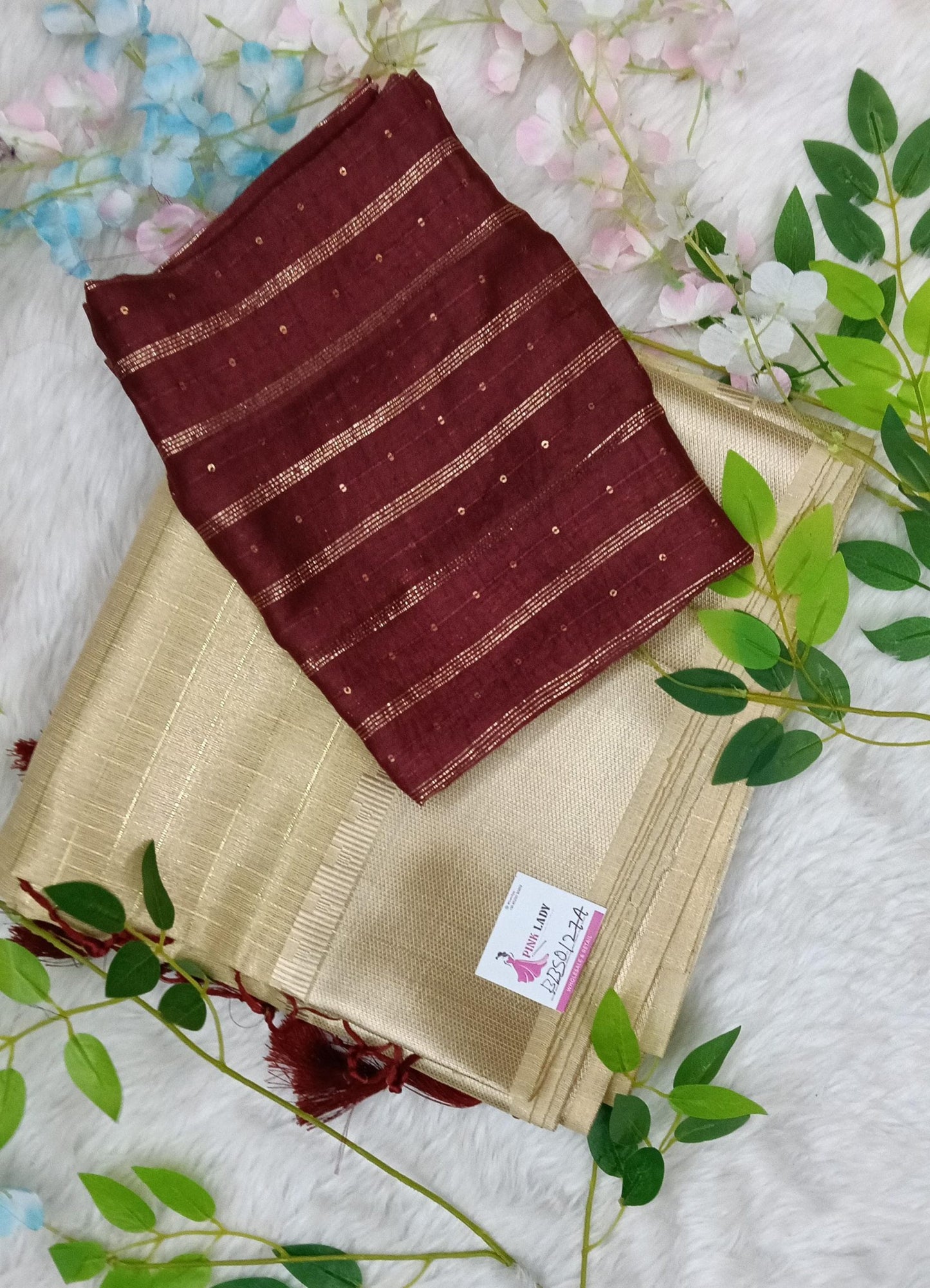 Soft Chanderi pattu saree with Zeri Lines - BBS127A
