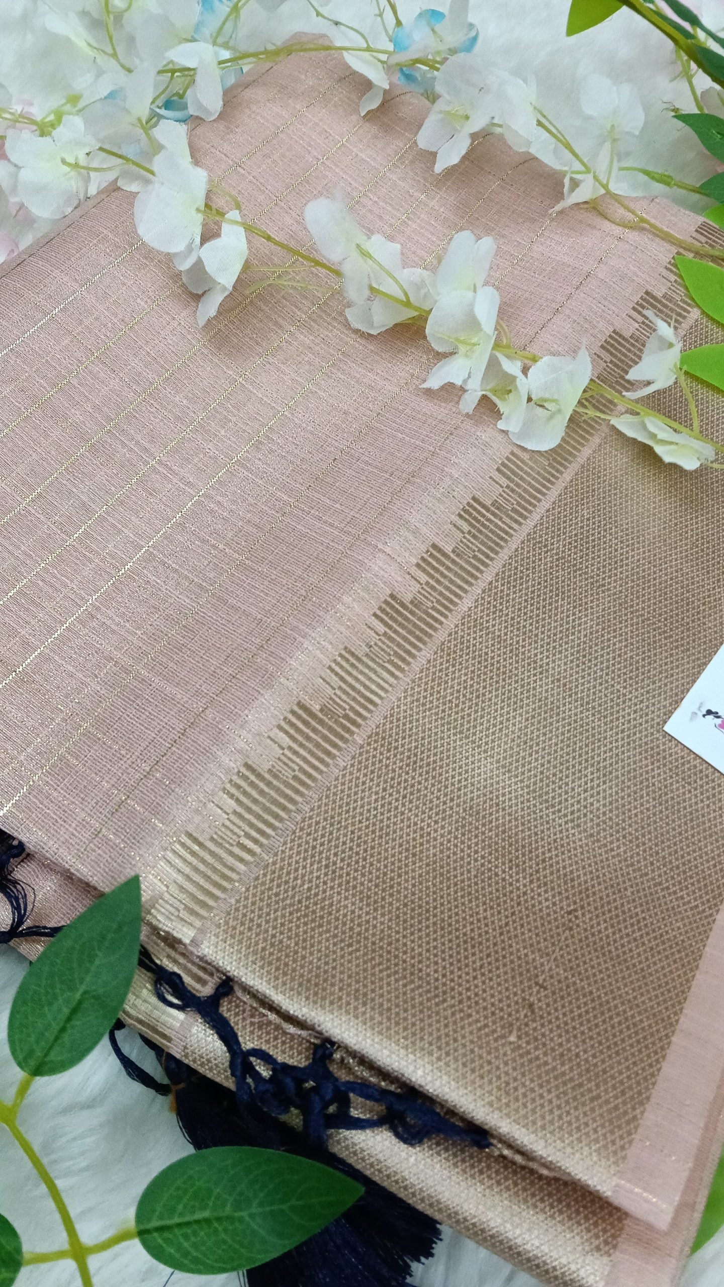 Soft Chanderi pattu saree with Zeri Lines - BBS127C