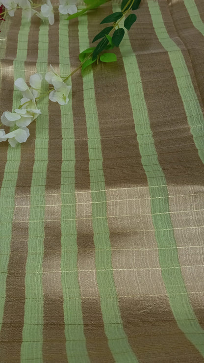 Soft Chanderi pattu saree with Zeri Lines - BBS127D