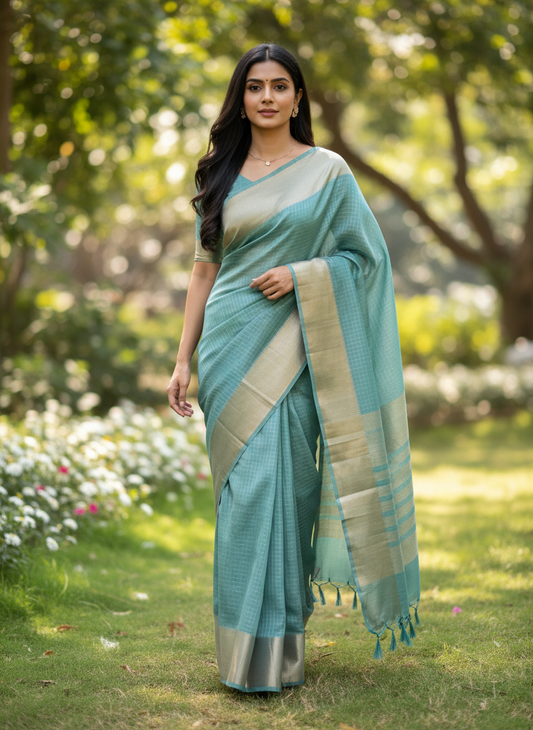 Kota Saree with Zari Lines - BBS128A