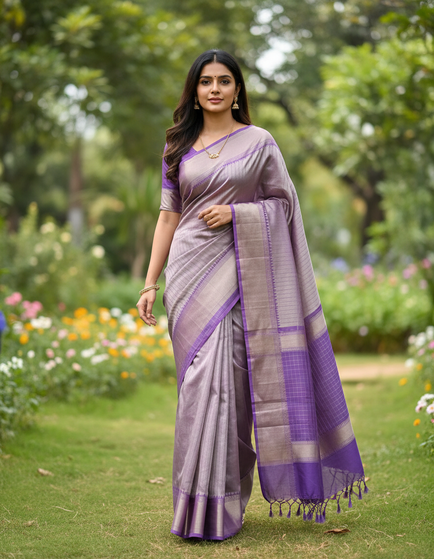 Kota Saree with Zari Lines - BBS128D