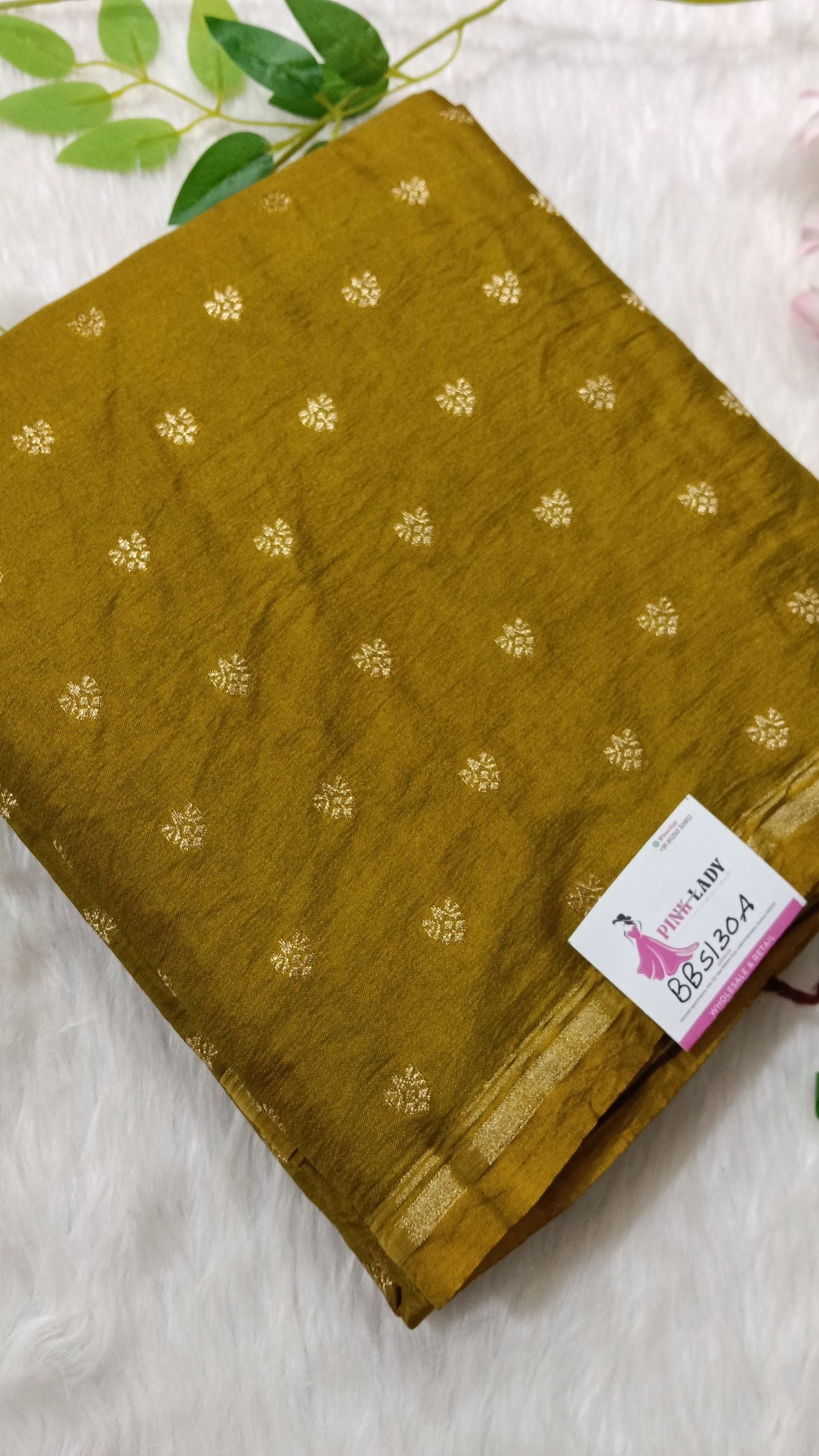 Chiniya Pattu Saree with small Weaving buta - BBS130A