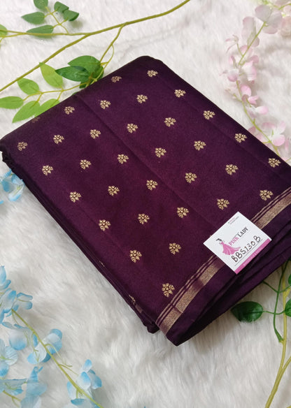 Chiniya Pattu Saree with small Weaving buta - BBS130B