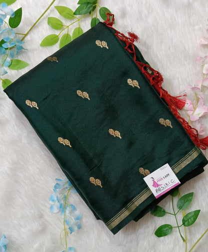Chiniya Pattu Saree with small Weaving buta - BBS131C