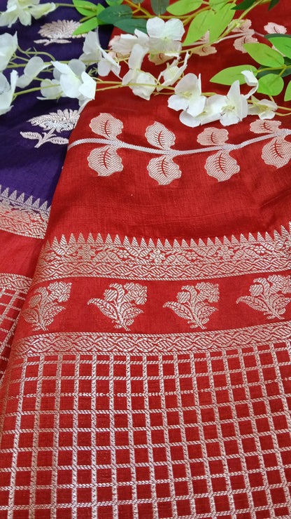 Banarasi Chiffon Sarees with Temple Border - BBS132A
