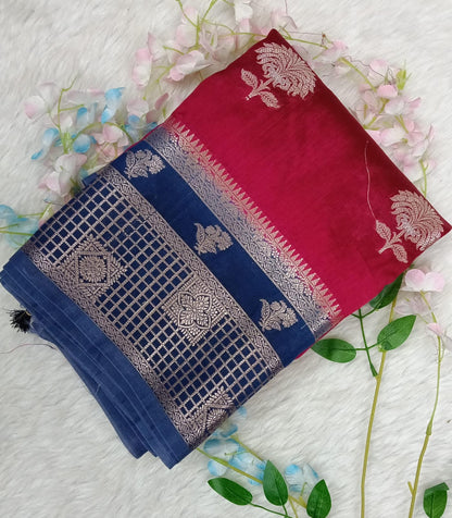Banarasi Chiffon Sarees with Temple Border - BBS132B