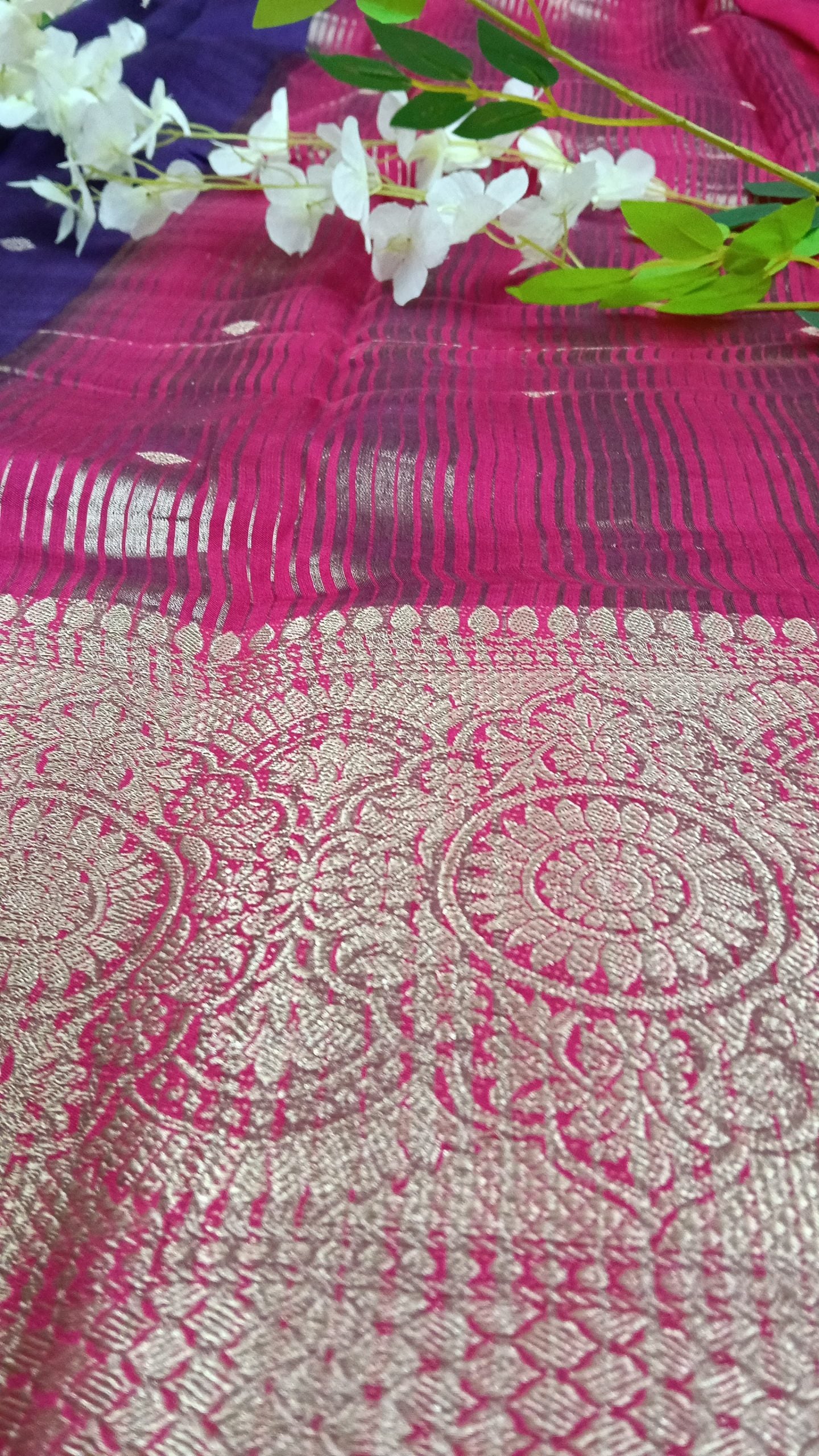 Chiniya Pattu saree with small Buta - BBS133A