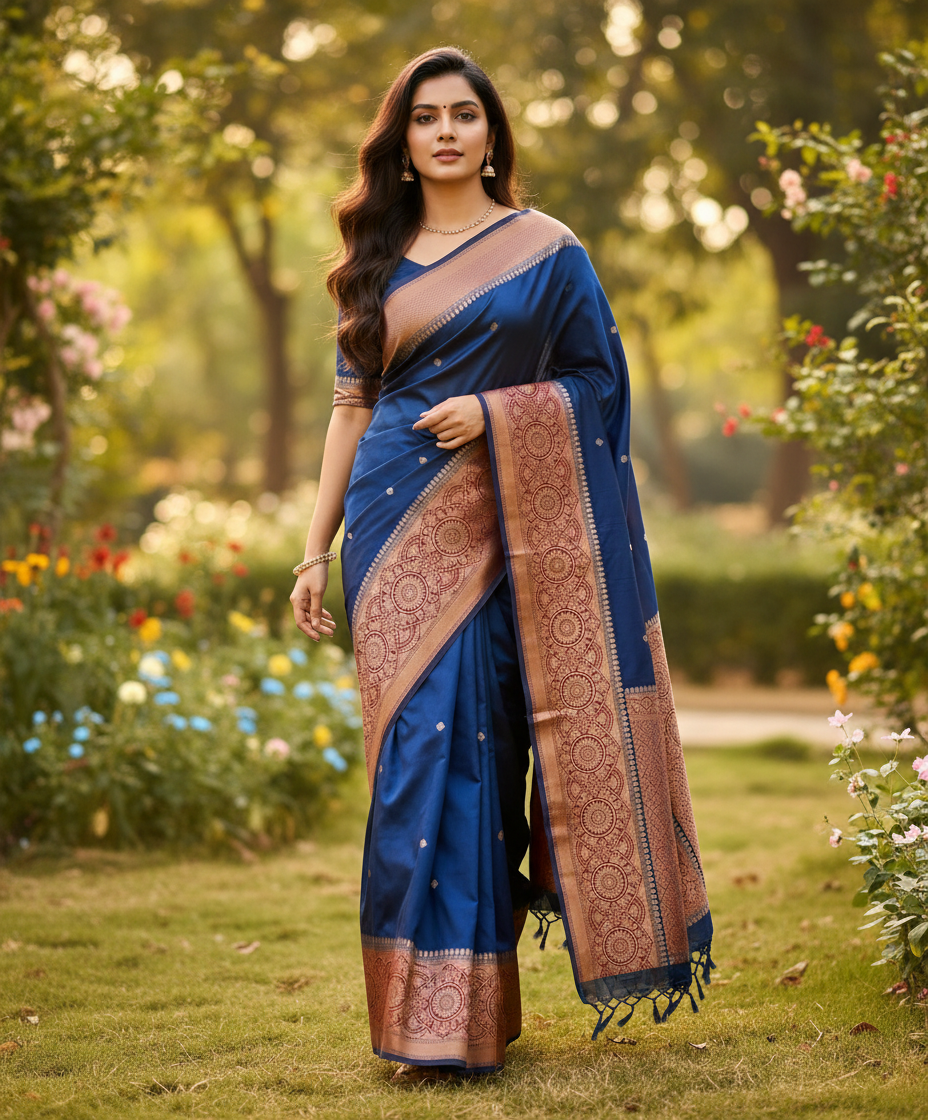 Chiniya Pattu saree with small Buta - BBS133B