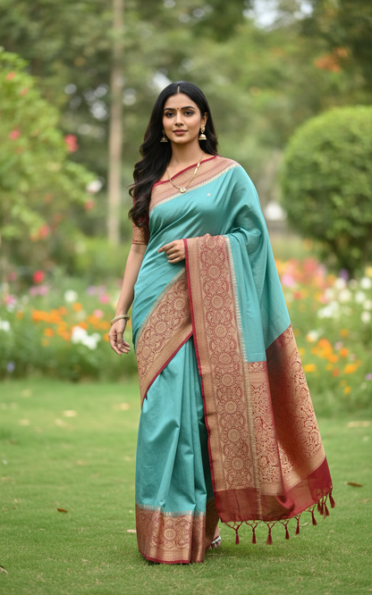 Chiniya Pattu saree with small Buta - BBS133C