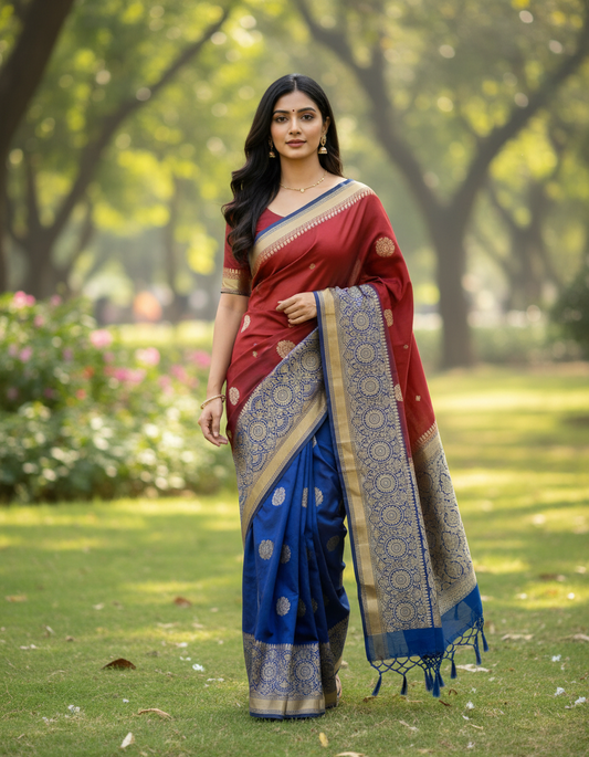 Chiniya Pattu saree with small Buta - BBS133D
