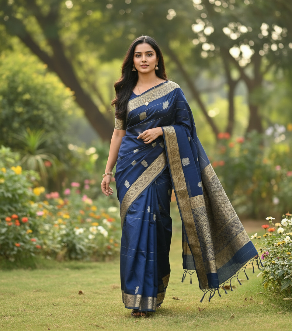 Banarasi Chiffon Georgette saree with small Buta - BBS134B