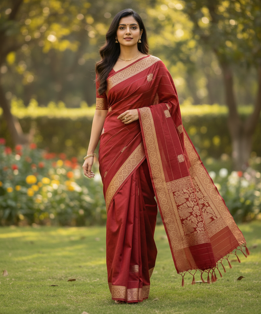 Banarasi Chiffon Georgette saree with small Buta - BBS134C