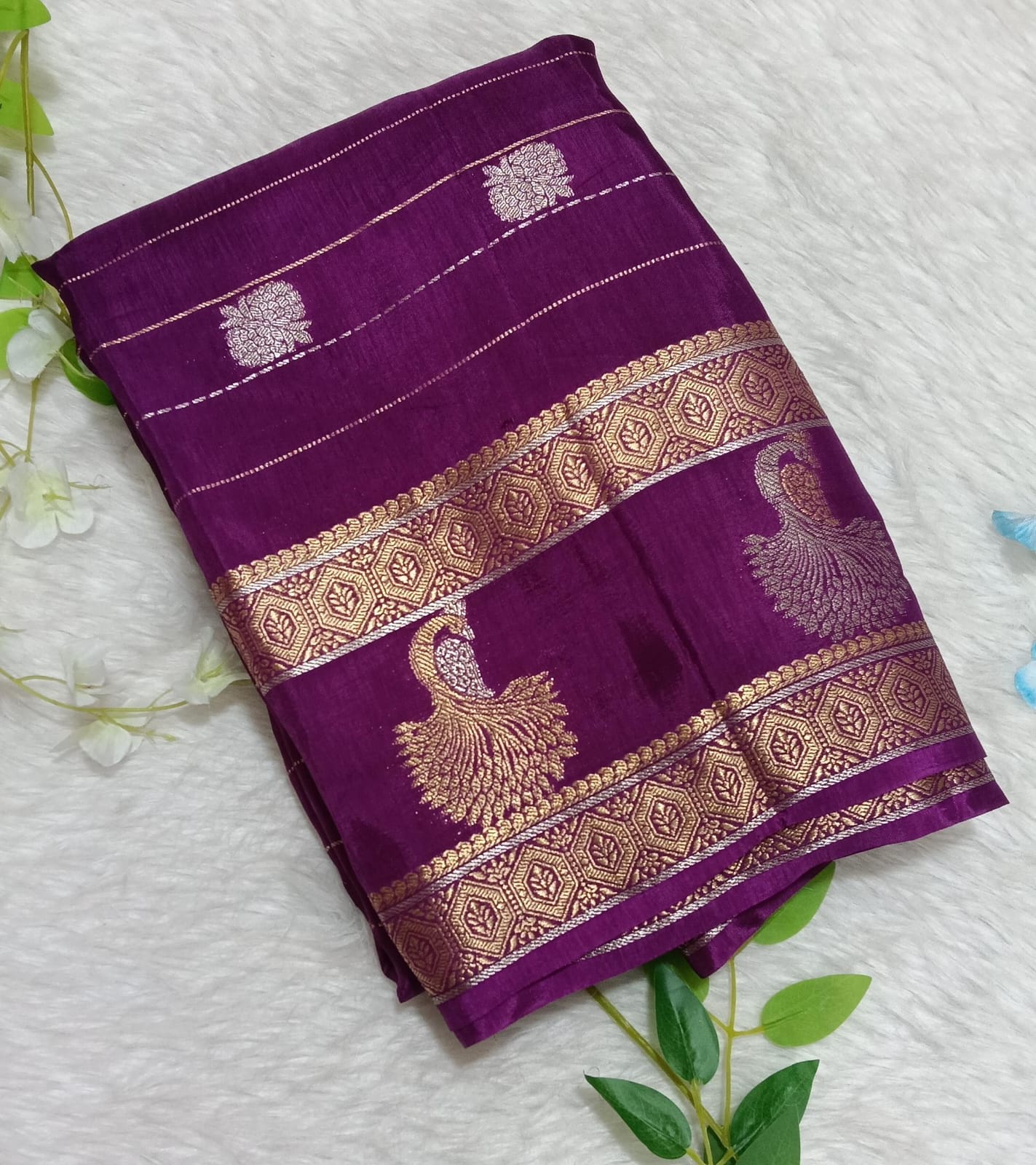 Banarasi Chiffon Georgette saree with small Buta - BBS134D