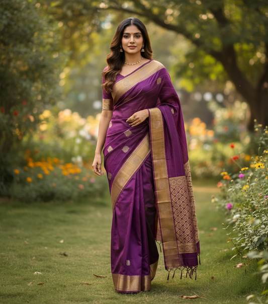 Banarasi Chiffon Georgette saree with small Buta - BBS134D