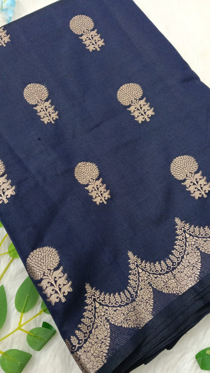 Raw Mango saree with Weaving Butas - BBS135A