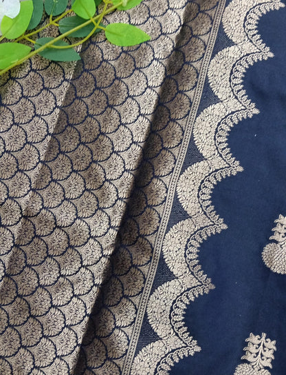 Raw Mango saree with Weaving Butas - BBS135A