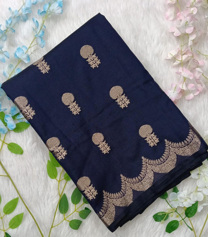 Raw Mango saree with Weaving Butas - BBS135A