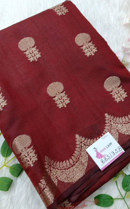 Raw Mango saree with Weaving Butas - BBS135B