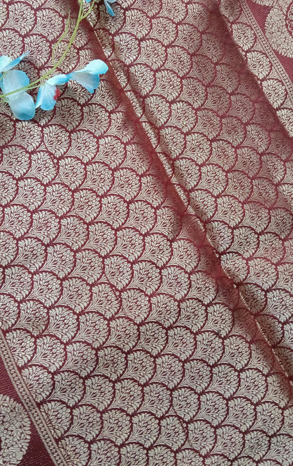 Raw Mango saree with Weaving Butas - BBS135B
