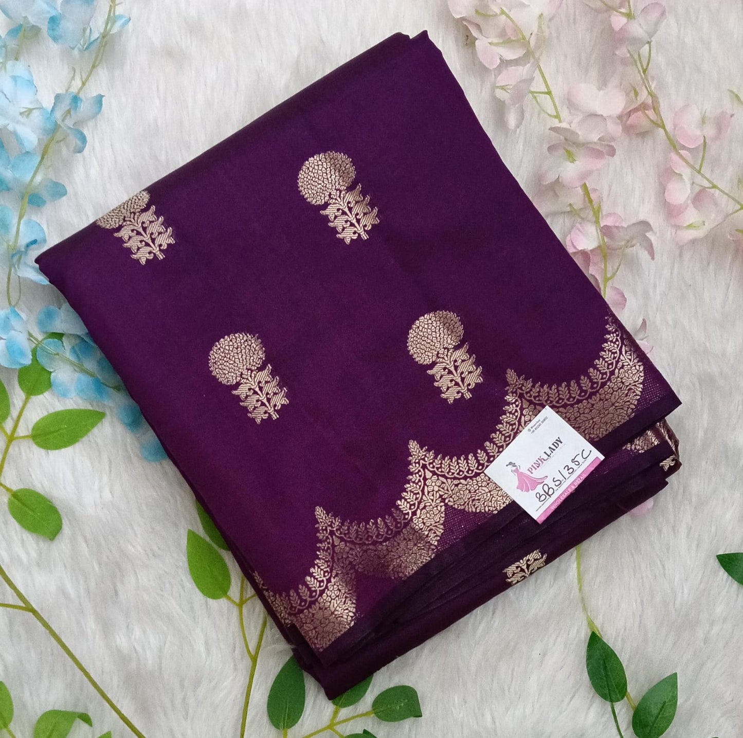 Raw Mango saree with Weaving Butas - BBS135C
