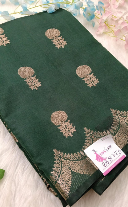 Raw Mango saree with Weaving Butas - BBS135D
