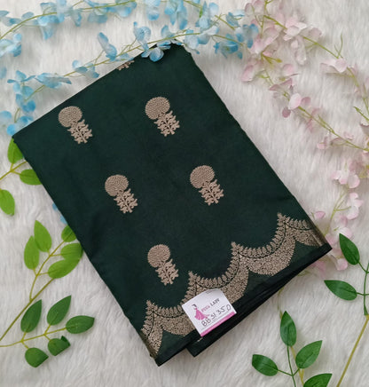 Raw Mango saree with Weaving Butas - BBS135D