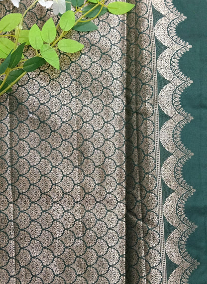 Raw Mango saree with Weaving Butas - BBS135D