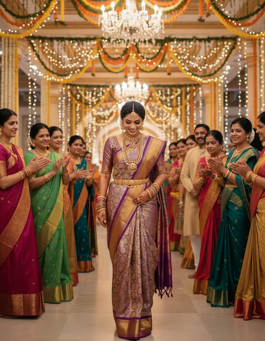 Semi Kanchipattu Saree/Wedding Saree - BBS018