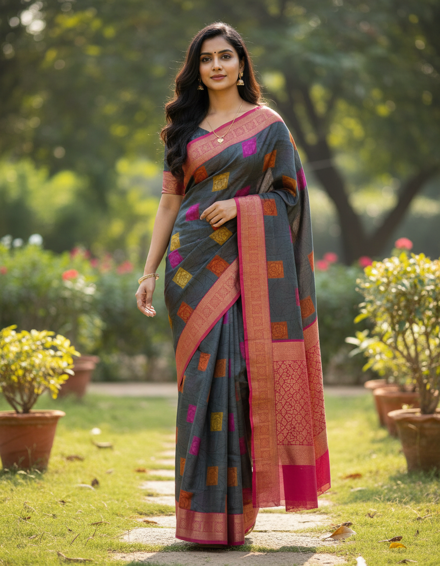 Kora cotton Saree - BBS183A