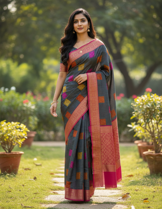 Kora cotton Saree - BBS183A